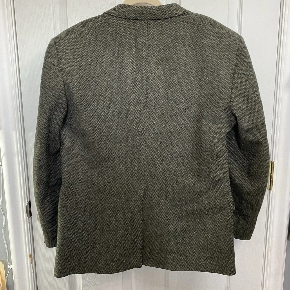Barrington Tweed Blazer 40S Two Button Sport Coat 100% Wool‎ Brown/Tan Dry Clean